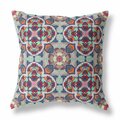 Palacedesigns 26 in. Cloverleaf Indoor Outdoor Zippered Throw Pillow Muted Green & Orange PA3102107